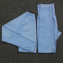 Load image into Gallery viewer, 2pcs/set Vital Women Sport Suit Yoga Set Gym Workout Clothes Long Sleeve Fitness Crop Top + High Waist Energy Seamless Leggings