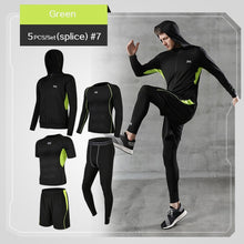 Load image into Gallery viewer, REXCHI 5 Pcs/Set Men&#39;s Tracksuit Gym Fitness Compression Sports Suit Clothes Running Jogging Sport Wear Exercise Workout Tights
