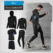 Load image into Gallery viewer, REXCHI 5 Pcs/Set Men&#39;s Tracksuit Gym Fitness Compression Sports Suit Clothes Running Jogging Sport Wear Exercise Workout Tights
